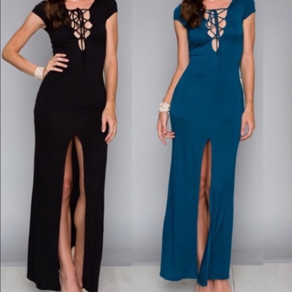 Lace up maxi dress - Picture 2 of 2